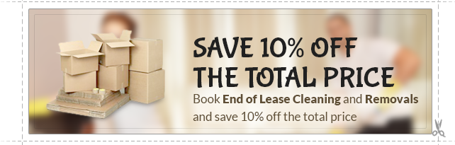 End of Lease Cleaning + Removals:Save 10% off the total